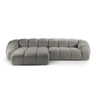 Diana 4-Sitzer Ecksofa Links, mit Bezug aus Strukturierter Stoff (Bub7) in Hellgrau, 334x182 cm – Bild 1