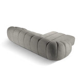 Diana 4-Sitzer Ecksofa Links, mit Bezug aus Strukturierter Stoff (Bub7) in Hellgrau, 334x182 cm – Bild 5