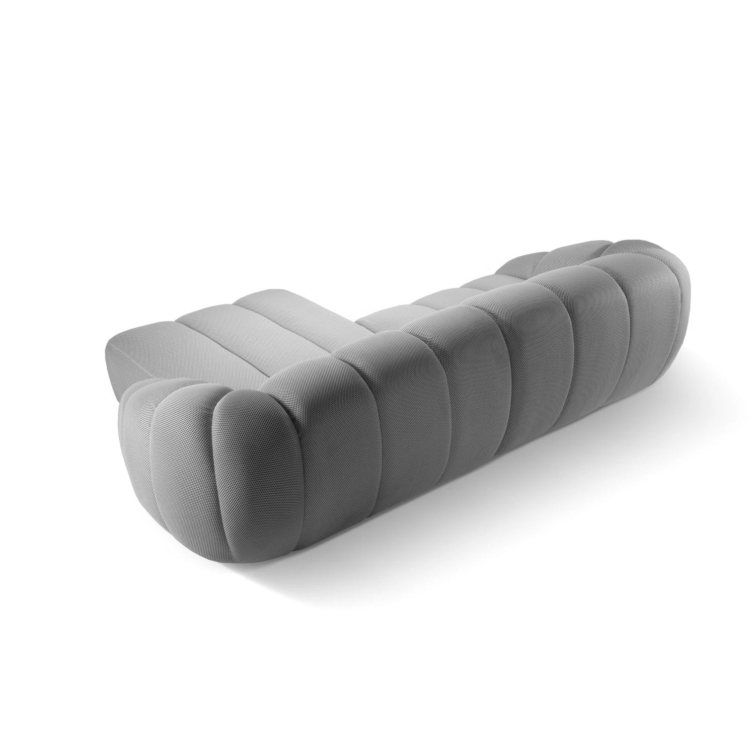 Diana 4-Sitzer Ecksofa Rechts, mit Bezug aus 3D (Son05) in Silber, 334x182 cm – Bild 5
