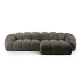 Diana 4-Sitzer Ecksofa Rechts, mit Bezug aus 3D (Son12) in Steel, 334x182 cm – Bild 1
