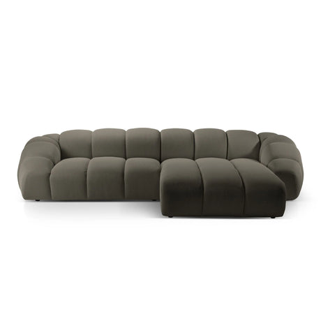 Diana 4-Sitzer Ecksofa Rechts, mit Bezug aus 3D (Son12) in Steel, 334x182 cm – Bild 1