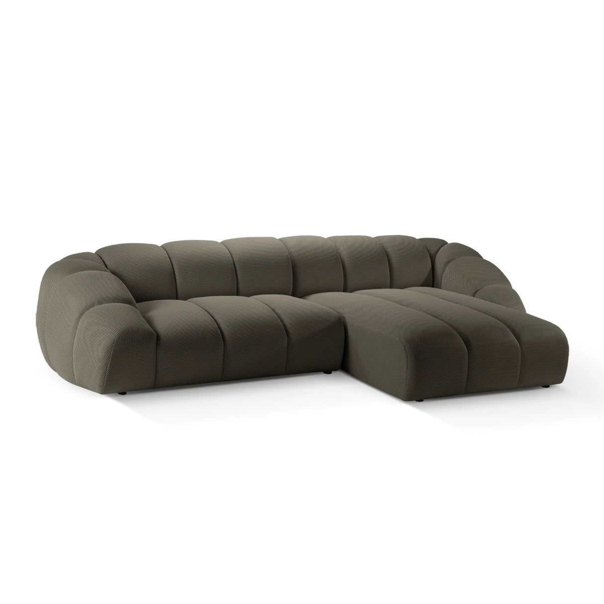 Diana 4-Sitzer Ecksofa Rechts, mit Bezug aus 3D (Son12) in Steel, 334x182 cm – Bild 4