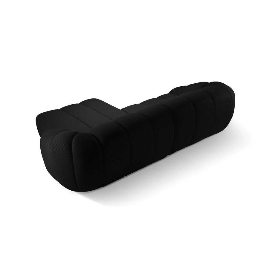 Diana 4-Sitzer Ecksofa Rechts, mit Bezug aus 3D (Son19) in Schwarz, 334x182 cm – Bild 5