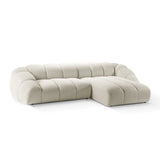 Diana 4-Sitzer Ecksofa Rechts, mit Bezug aus 3D-Stoff, Samt oder Strukturstoff, 334x182 cm – Bild 4