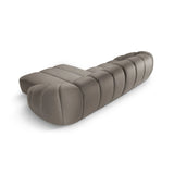 Diana 4-Sitzer Ecksofa Rechts, mit Bezug aus Samt (Sal3) in Grey Brown, 334x182 cm – Bild 4