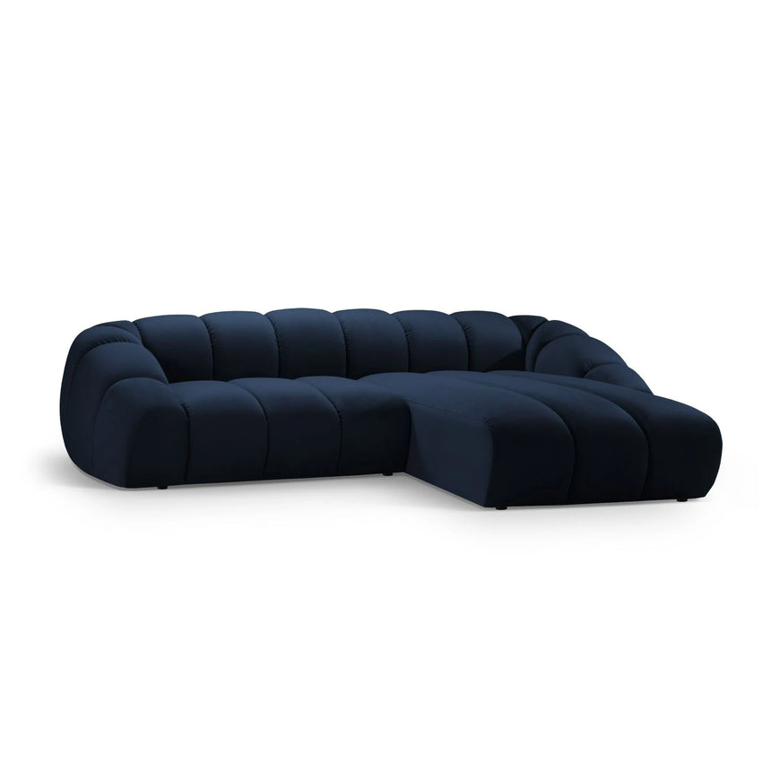 Diana 4-Sitzer Ecksofa Rechts, mit Bezug aus Samt (Sal5) in Königsblau, 334x182 cm – Bild 3