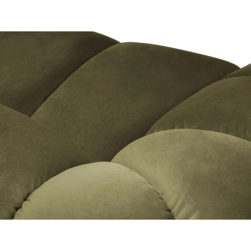 Diana 4-Sitzer Ecksofa Rechts, mit Bezug aus Samt (Sal8) in Grün, 334x182 cm – Bild 5