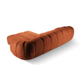 Diana 4-Sitzer Ecksofa Rechts, mit Bezug aus Strukturierter Stoff (Bub10) in Terrakotta, 334x182 cm – Bild 5