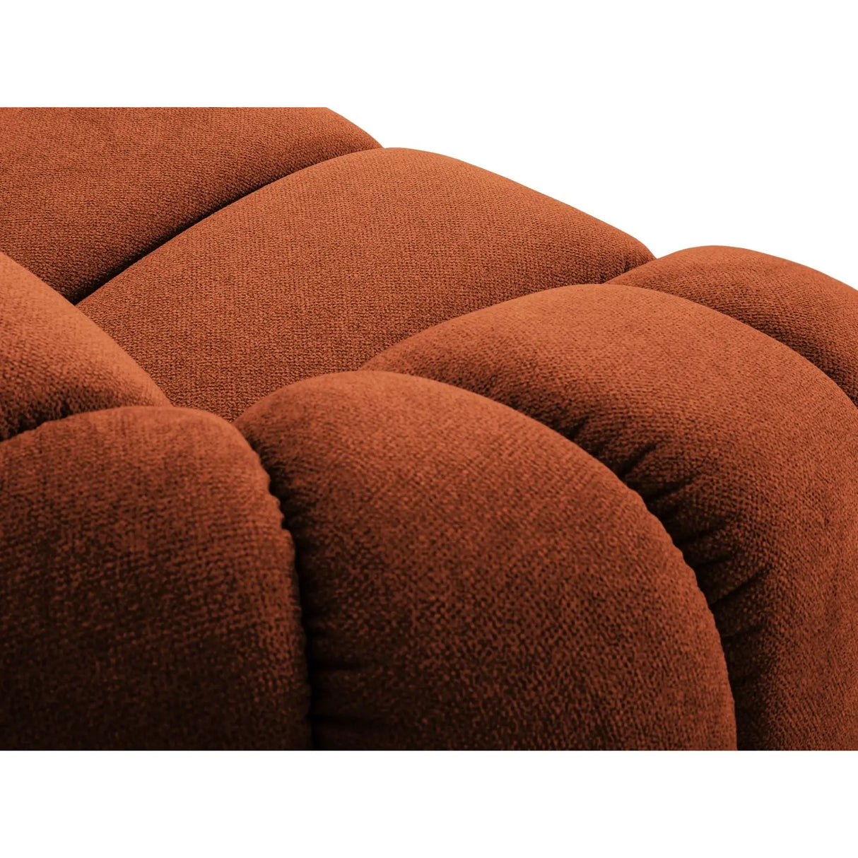 Diana 4-Sitzer Ecksofa Rechts, mit Bezug aus Strukturierter Stoff (Bub10) in Terrakotta, 334x182 cm – Bild 6