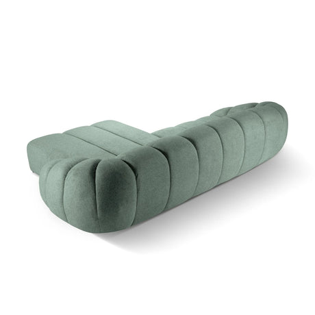 Diana 4-Sitzer Ecksofa Rechts, mit Bezug aus Strukturierter Stoff (Bub13) in Mint, 334x182 cm – Bild 5