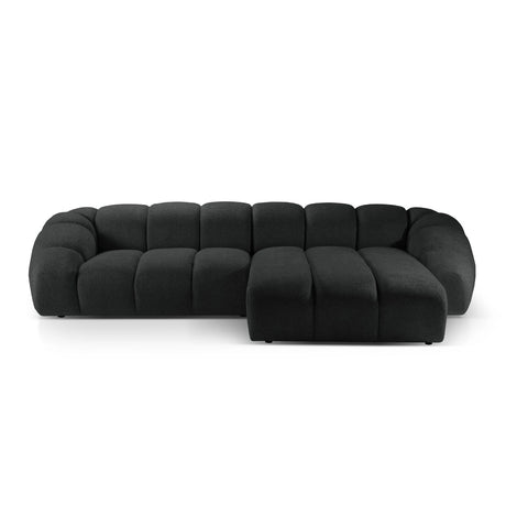 Diana 4-Sitzer Ecksofa Rechts, mit Bezug aus Strukturierter Stoff (Bub17) in Anthrazit, 334x182 cm – Bild 1