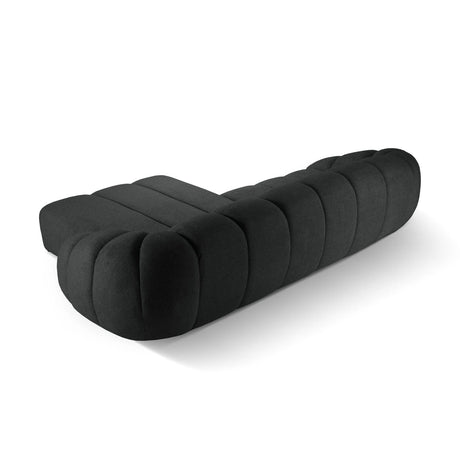 Diana 4-Sitzer Ecksofa Rechts, mit Bezug aus Strukturierter Stoff (Bub17) in Anthrazit, 334x182 cm – Bild 5