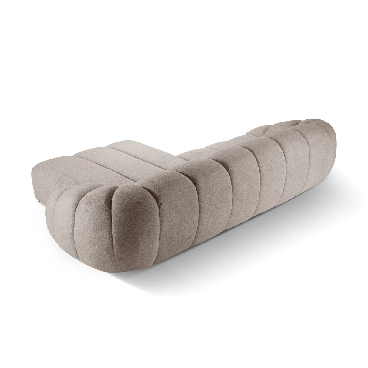 Diana 4-Sitzer Ecksofa Rechts, mit Bezug aus Strukturierter Stoff (Bub3) in Dunkelbeige, 334x182 cm – Bild 5