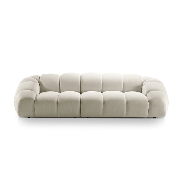 Diana 4-Sitzer Sofa mit Bezug aus 3D-Stoff, Samt oder Strukturstoff, 294x114 cm – Bild 1