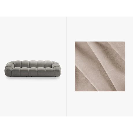 Diana 4-Sitzer Sofa mit Bezug aus Samt (Sal1) in Beige, 294x114 cm – Bild 1