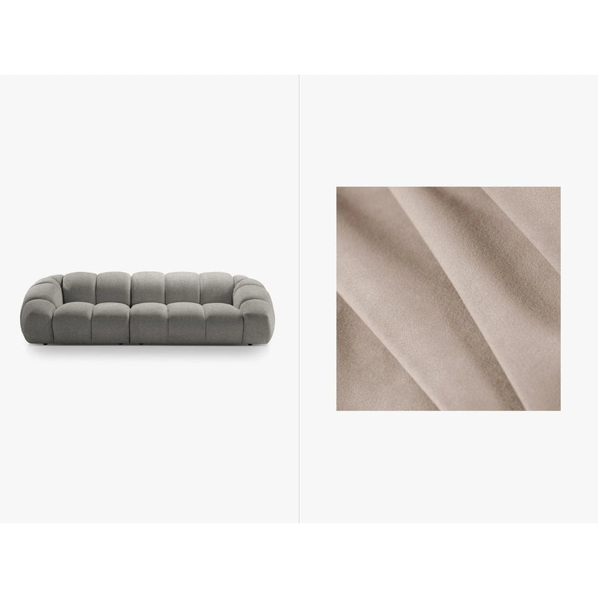 Diana 4-Sitzer Sofa mit Bezug aus Samt (Sal1) in Beige, 294x114 cm – Bild 1