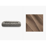 Diana 4-Sitzer Sofa mit Bezug aus Samt (Sal3) in Grey Brown, 294x114 cm – Bild 1