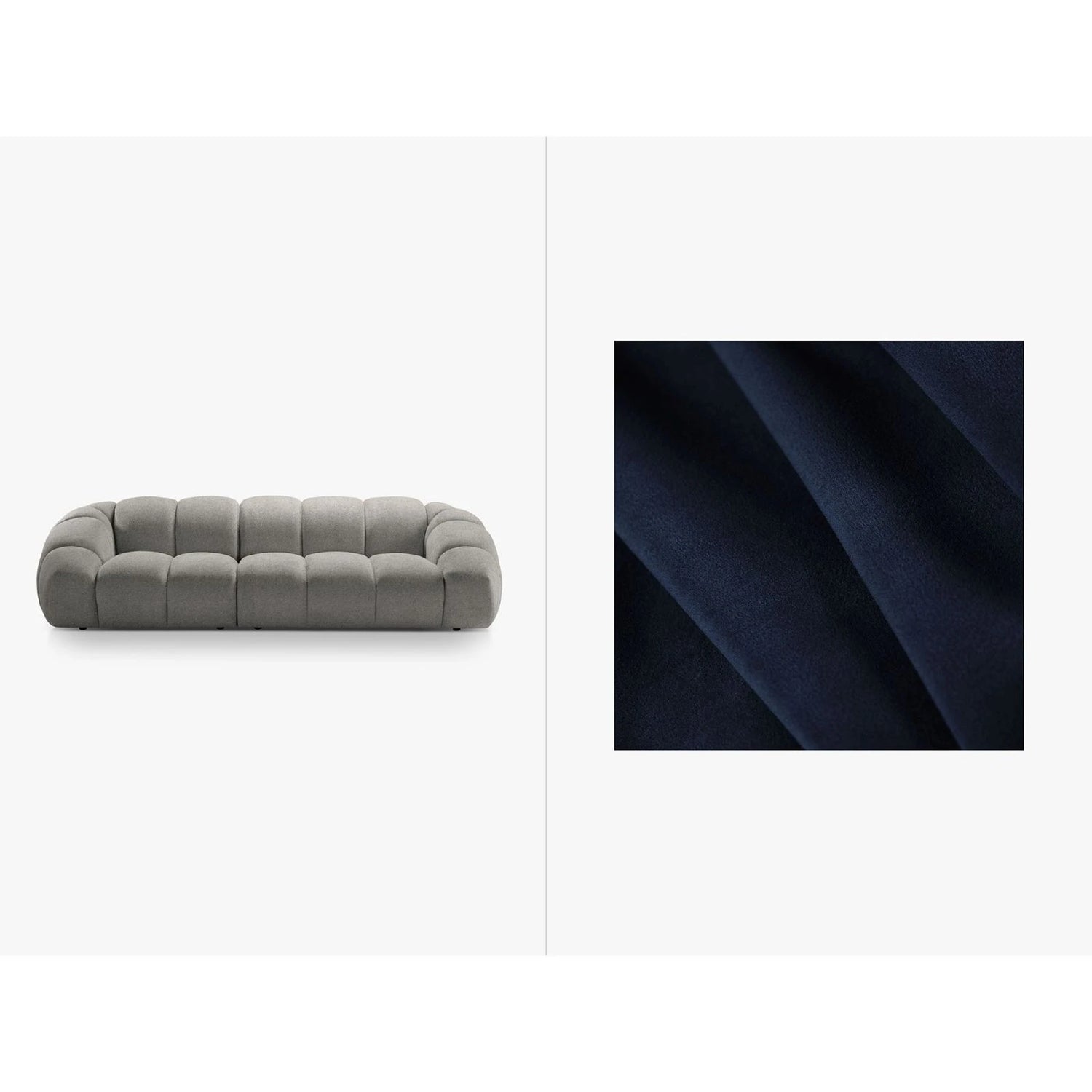 Diana 4-Sitzer Sofa mit Bezug aus Samt (Sal5) in Königsblau, 294x114 cm – Bild 1