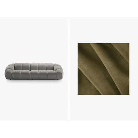 Diana 4-Sitzer Sofa mit Bezug aus Samt (Sal8) in Grün, 294x114 cm – Bild 1