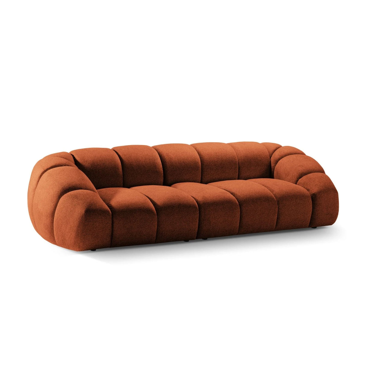Diana 4-Sitzer Sofa mit Bezug aus Strukturierter Stoff (Bub10) in Terrakotta, 294x114 cm – Bild 4