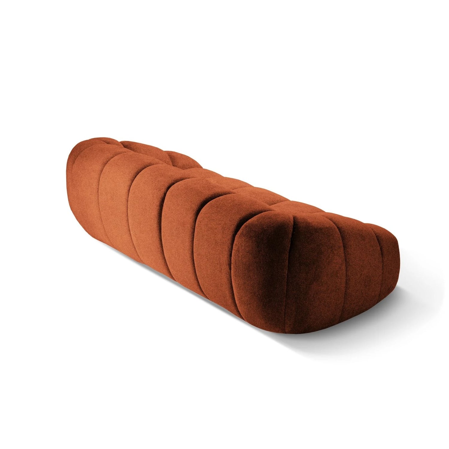 Diana 4-Sitzer Sofa mit Bezug aus Strukturierter Stoff (Bub10) in Terrakotta, 294x114 cm – Bild 5