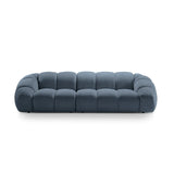 Diana 4-Sitzer Sofa mit Bezug aus Strukturierter Stoff (Bub15) in Blau Jeans, 294x114 cm – Bild 1