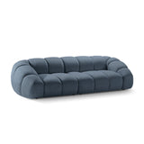 Diana 4-Sitzer Sofa mit Bezug aus Strukturierter Stoff (Bub15) in Blau Jeans, 294x114 cm – Bild 4