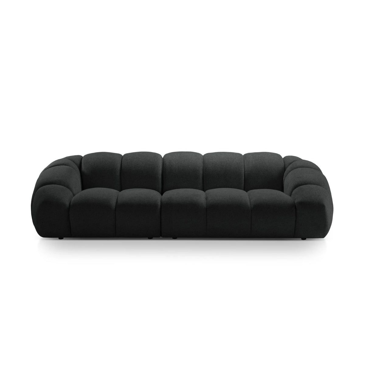 Diana 4-Sitzer Sofa mit Bezug aus Strukturierter Stoff (Bub17) in Anthrazit, 294x114 cm – Bild 1