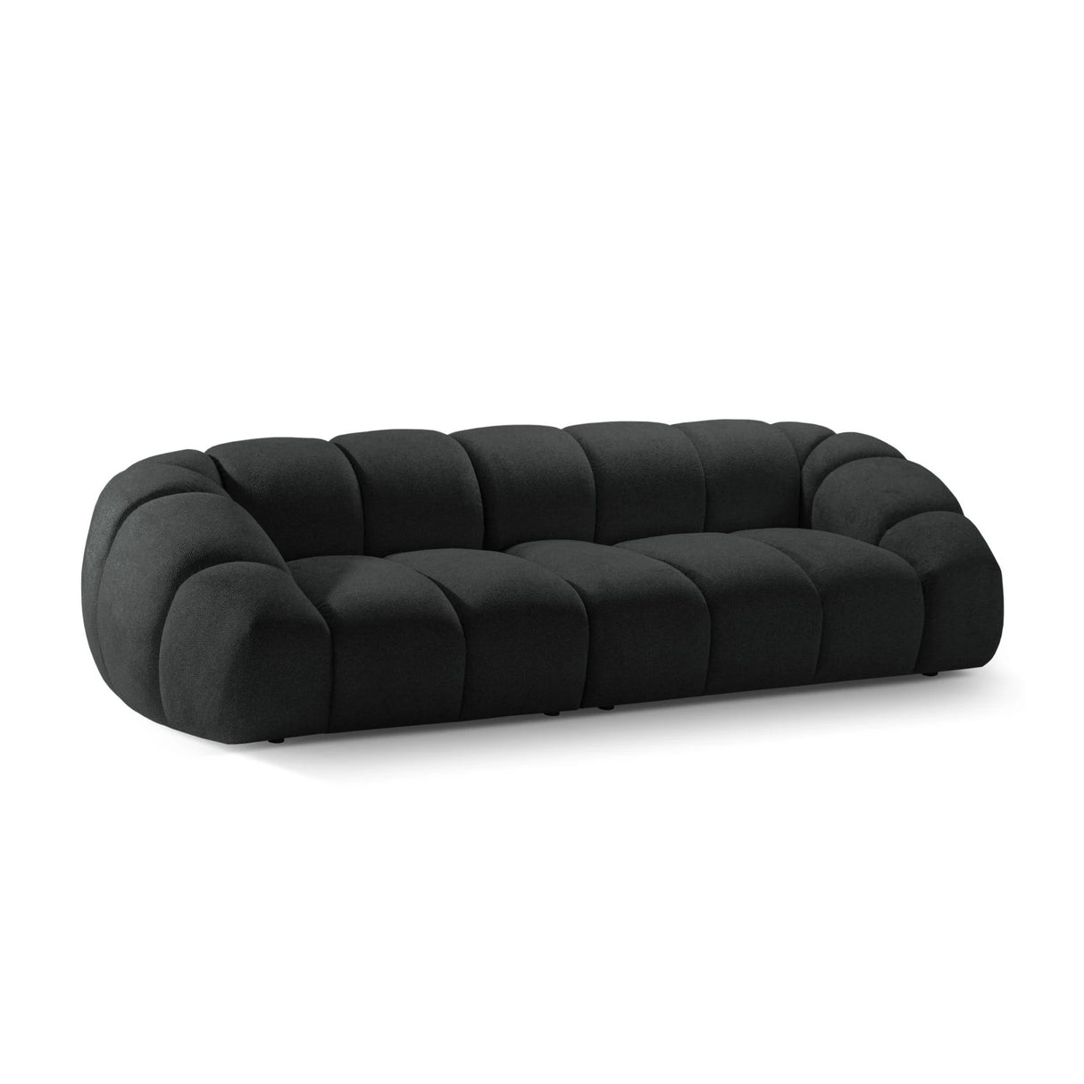 Diana 4-Sitzer Sofa mit Bezug aus Strukturierter Stoff (Bub17) in Anthrazit, 294x114 cm – Bild 4