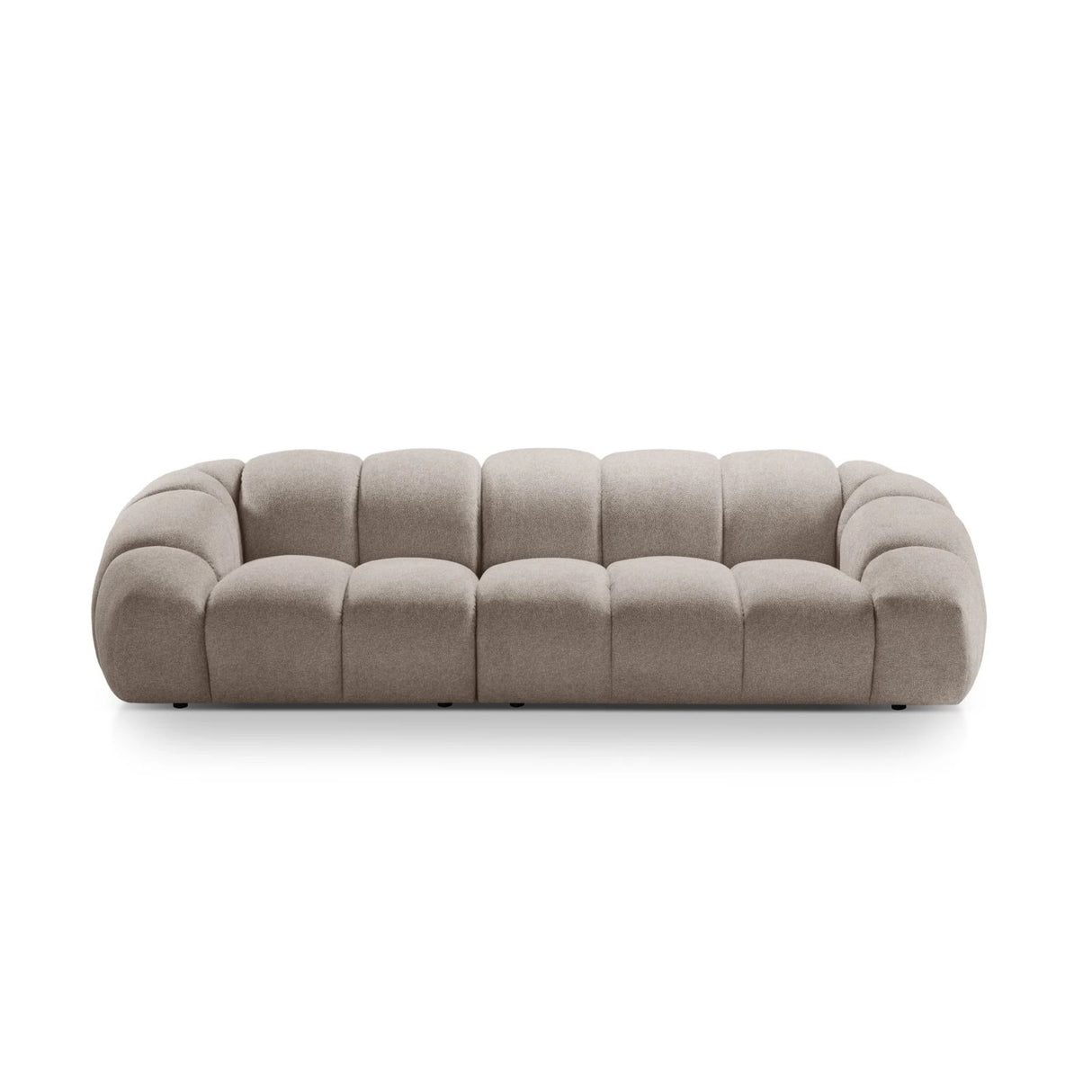 Diana 4-Sitzer Sofa mit Bezug aus Strukturierter Stoff (Bub3) in Dunkelbeige, 294x114 cm – Bild 1