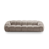 Diana 4-Sitzer Sofa mit Bezug aus Strukturierter Stoff (Bub3) in Dunkelbeige, 294x114 cm – Bild 1