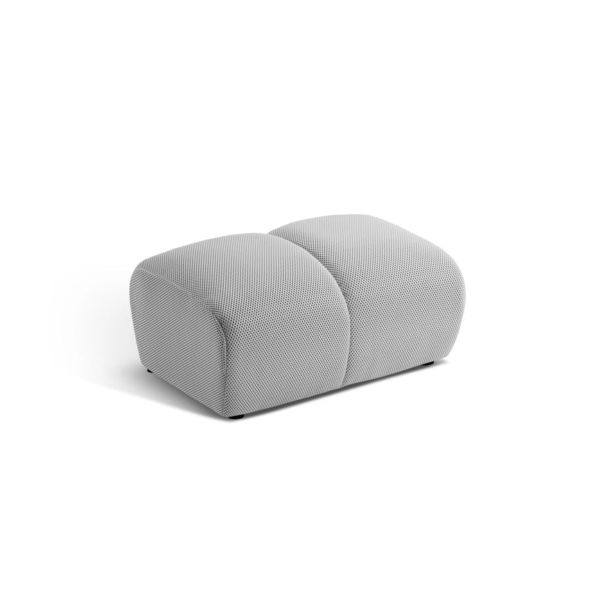 Diana Pouf mit Bezug aus 3D (Son05) in Silber, 82x60 cm – Bild 1