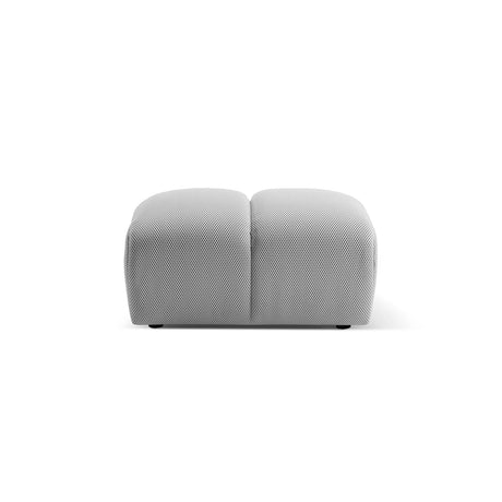 Diana Pouf mit Bezug aus 3D (Son05) in Silber, 82x60 cm – Bild 4