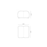 Diana Pouf mit Bezug aus 3D (Son12) in Steel, 82x60 cm – Bild 3