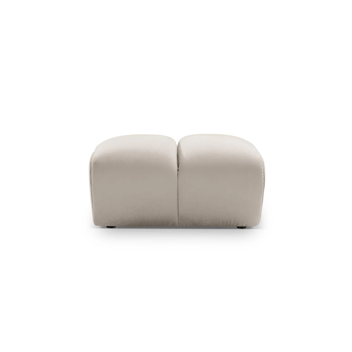 Diana Pouf mit Bezug aus Samt (Sal1) in Beige, 82x60 cm – Bild 3