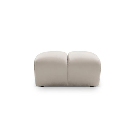 Diana Pouf mit Bezug aus Samt (Sal1) in Beige, 82x60 cm – Bild 3
