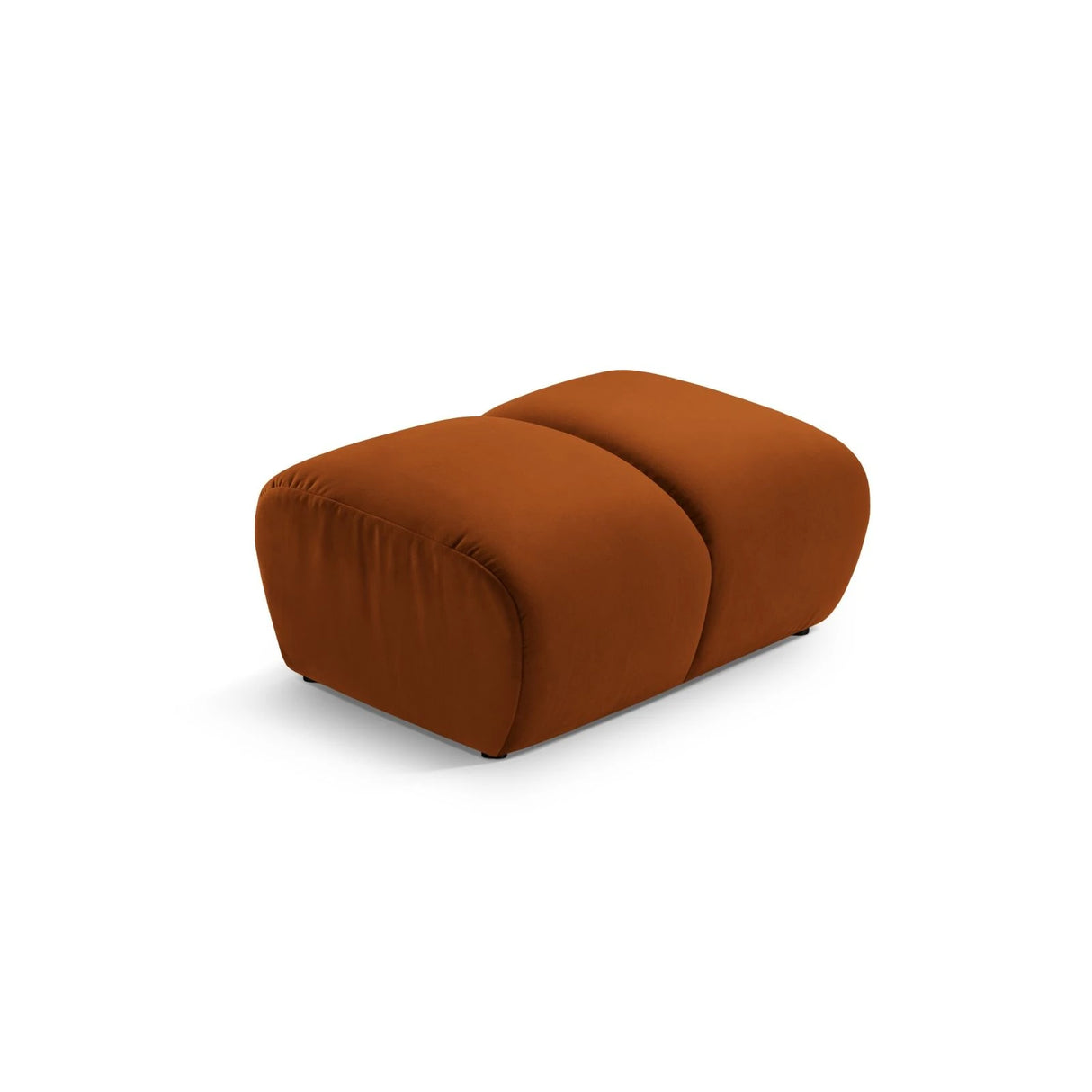 Diana Pouf mit Bezug aus Samt (Sal14) in Terrakotta, 82x60 cm – Bild 1