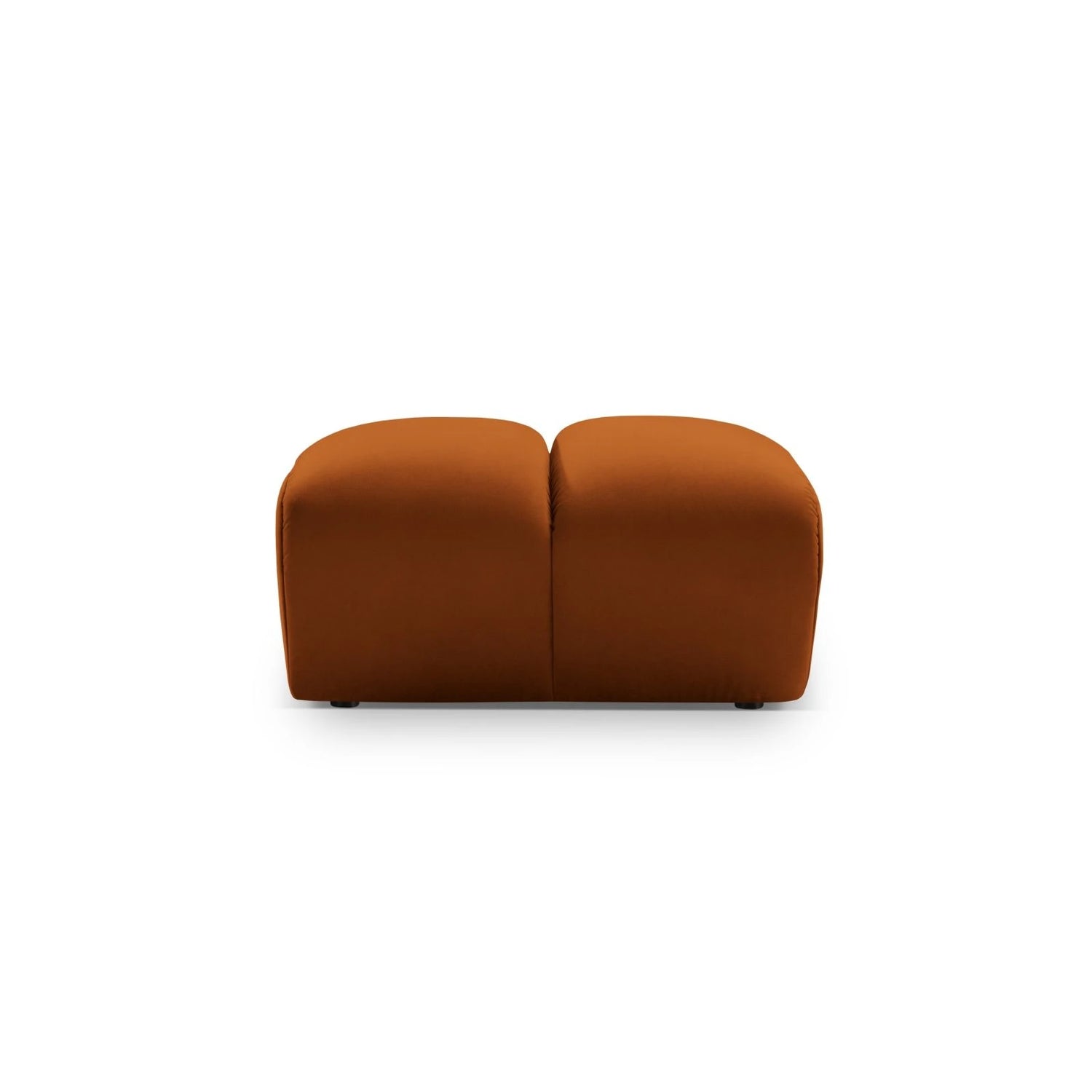 Diana Pouf mit Bezug aus Samt (Sal14) in Terrakotta, 82x60 cm – Bild 3