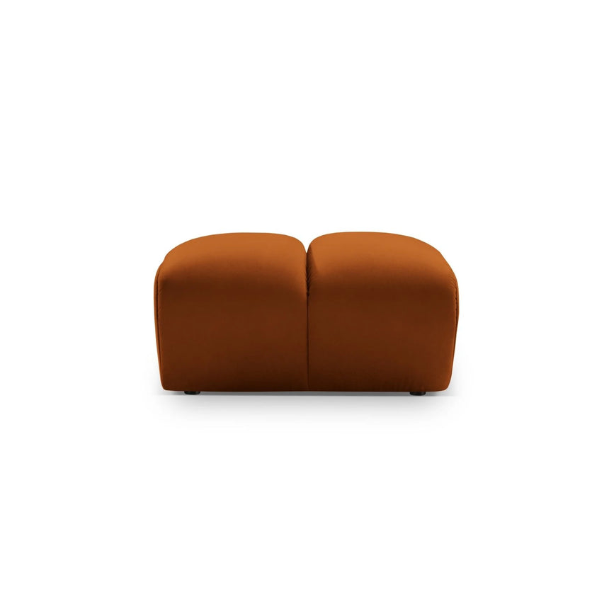 Diana Pouf mit Bezug aus Samt (Sal14) in Terrakotta, 82x60 cm – Bild 3