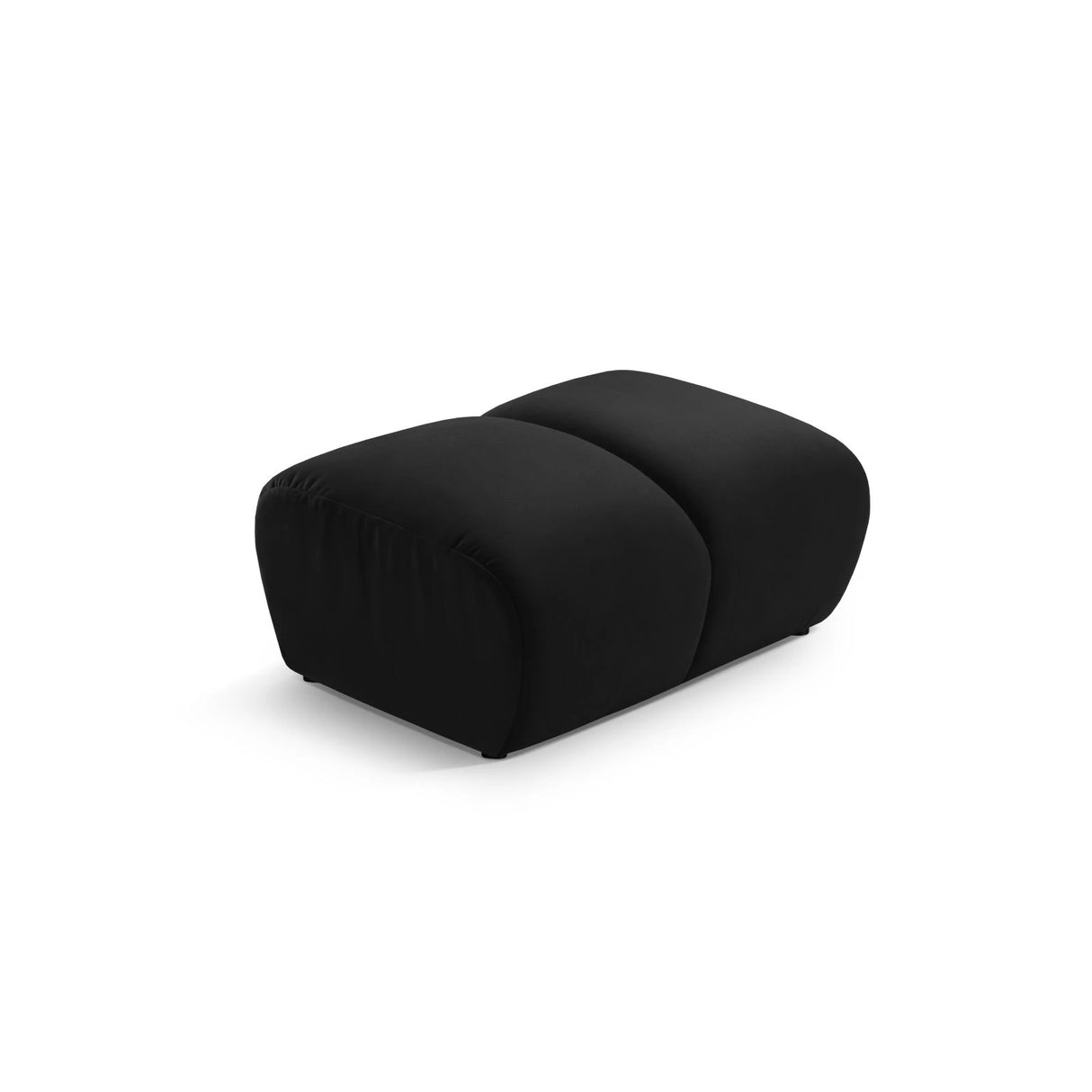 Diana Pouf mit Bezug aus Samt (Sal19) in Schwarz, 82x60 cm – Bild 1