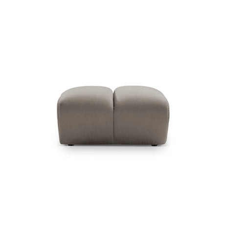 Diana Pouf mit Bezug aus Samt (Sal3) in Grey Brown, 82x60 cm – Bild 3