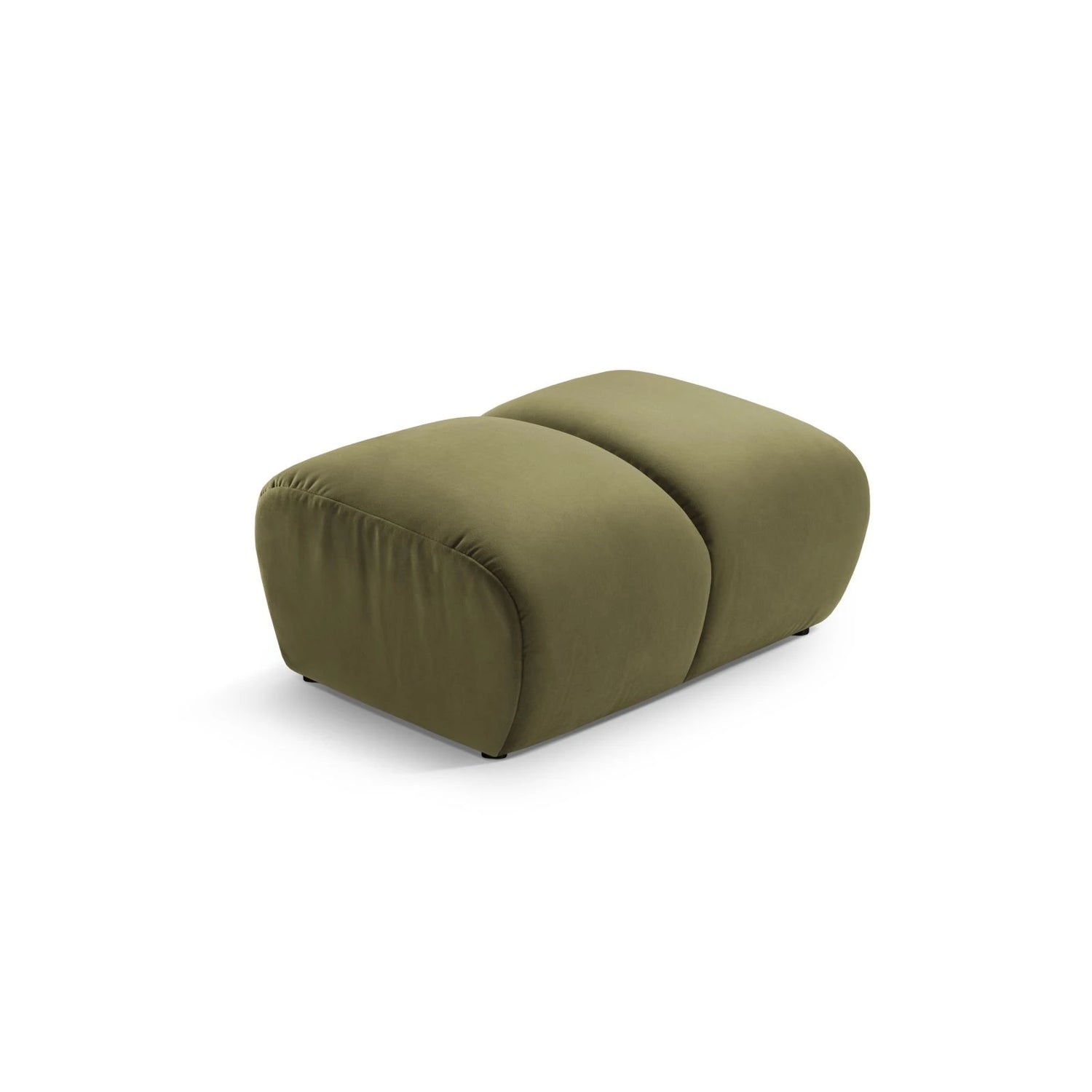 Diana Pouf mit Bezug aus Samt (Sal8) in Grün, 82x60 cm – Bild 1