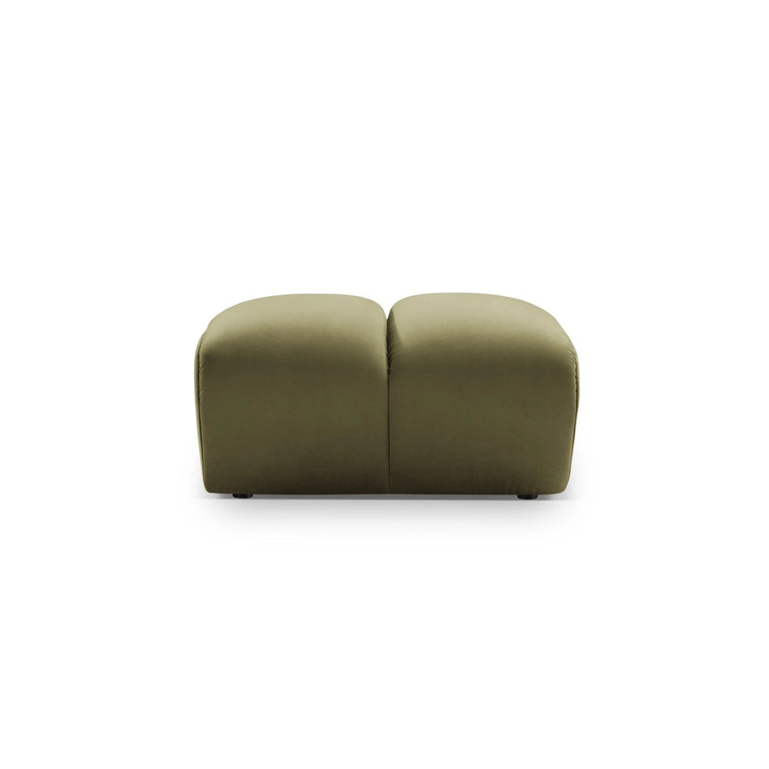 Diana Pouf mit Bezug aus Samt (Sal8) in Grün, 82x60 cm – Bild 3