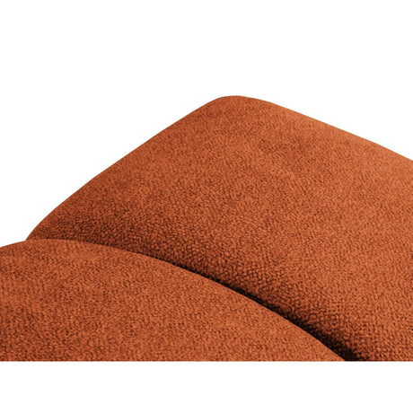 Diana Pouf mit Bezug aus Strukturierter Stoff (Bub10) in Terrakotta, 82x60 cm – Bild 5