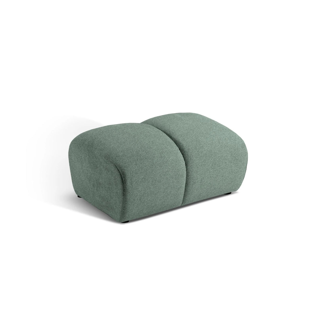Diana Pouf mit Bezug aus Strukturierter Stoff (Bub13) in Mint, 82x60 cm – Bild 1