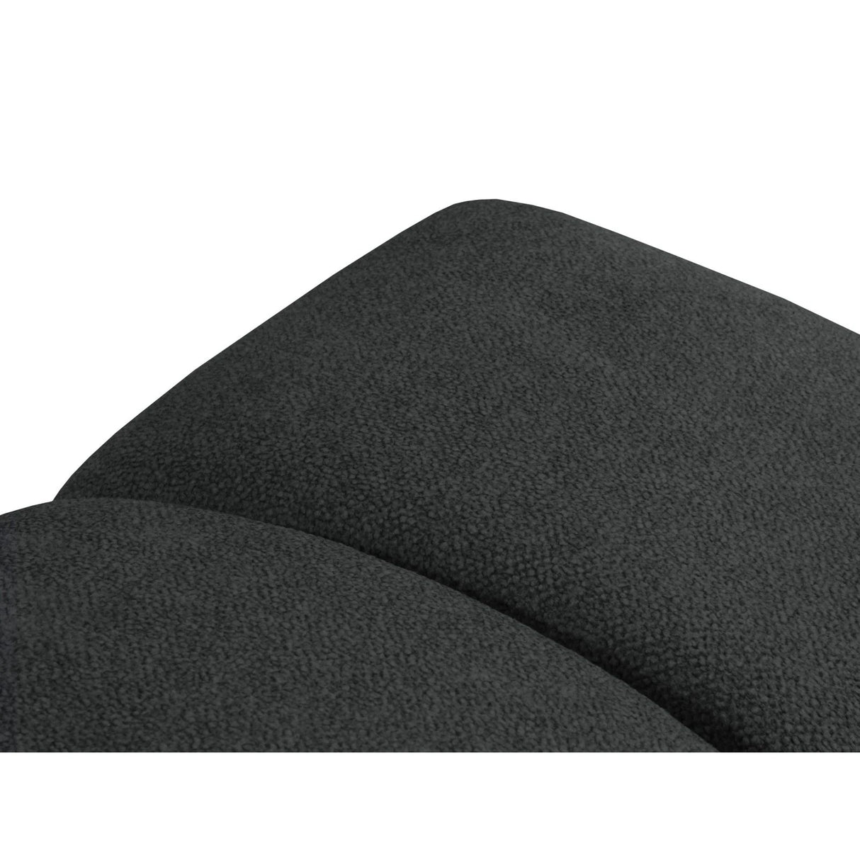Diana Pouf mit Bezug aus Strukturierter Stoff (Bub17) in Anthrazit, 82x60 cm – Bild 5