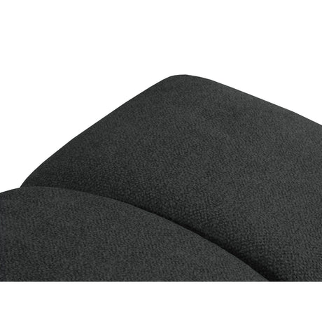 Diana Pouf mit Bezug aus Strukturierter Stoff (Bub17) in Anthrazit, 82x60 cm – Bild 5