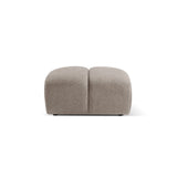 Diana Pouf mit Bezug aus Strukturierter Stoff (Bub3) in Dunkelbeige, 82x60 cm – Bild 4