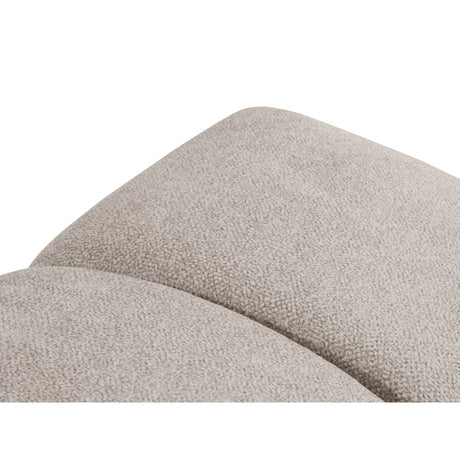 Diana Pouf mit Bezug aus Strukturierter Stoff (Bub3) in Dunkelbeige, 82x60 cm – Bild 5