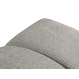 Diana Pouf mit Bezug aus Strukturierter Stoff (Bub7) in Hellgrau, 82x60 cm – Bild 5